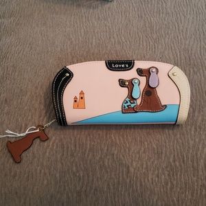 NWOT pink dog wallet